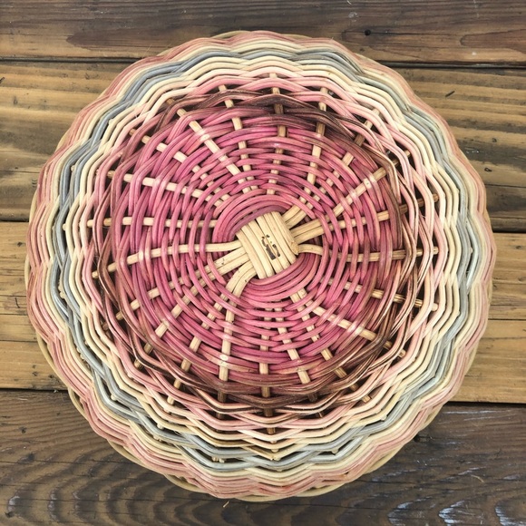 Handmade Hand dyed Boho basket one of a kind Cottagecore - Picture 2 of 15